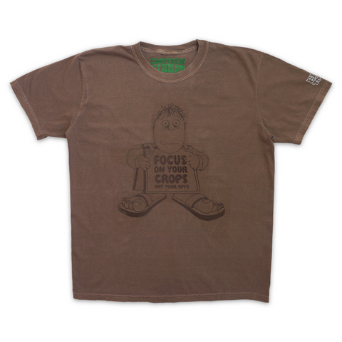 "FOCUS ON YOUR CROPS" TEE "WALNUT" LARGE