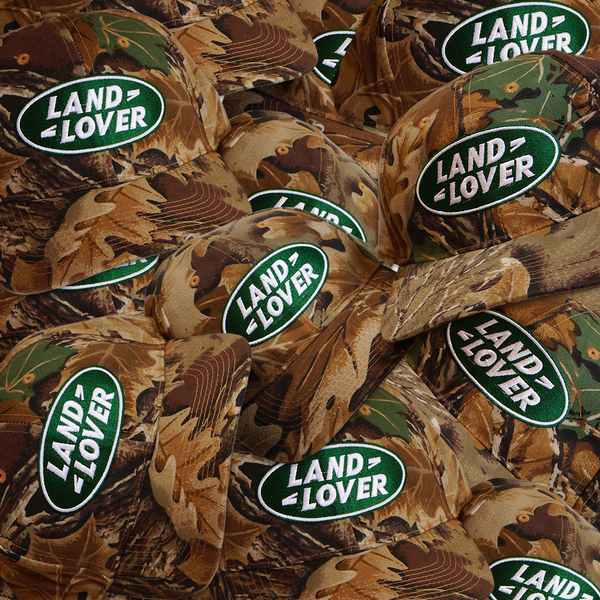 EMBROIDERED "LAND LOVER" LEAFY CAMO HAT