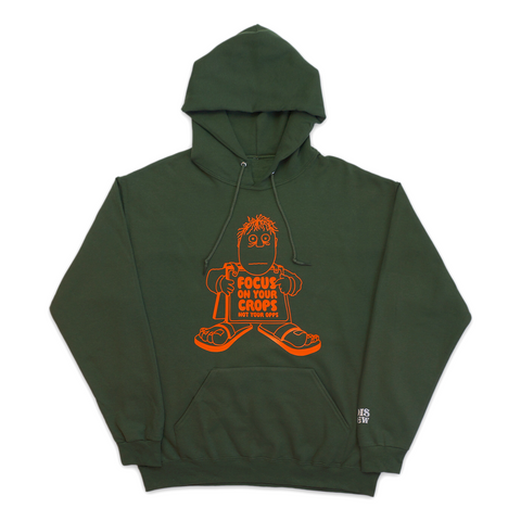 LIGHT WEIGHT "FOCUS ON YOUR CROPS" HOODIE "OLIVE"