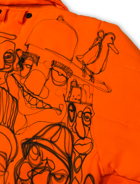 1 OF 1 VINTAGE AIRBRUSH TSEW CHARACTERS HUNTING JACKET