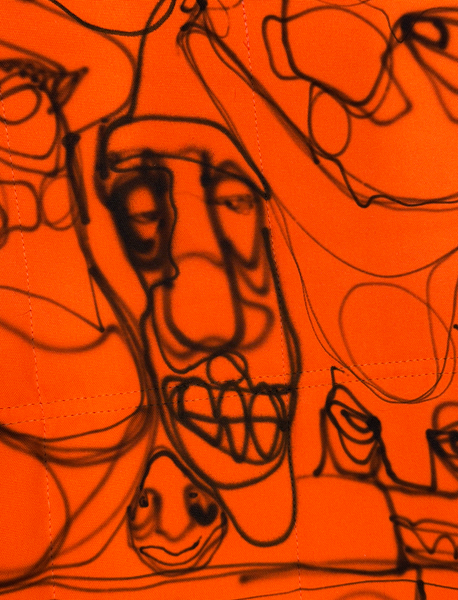 1 OF 1 VINTAGE AIRBRUSH TSEW CHARACTERS HUNTING JACKET