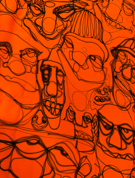 1 OF 1 VINTAGE AIRBRUSH TSEW CHARACTERS HUNTING JACKET