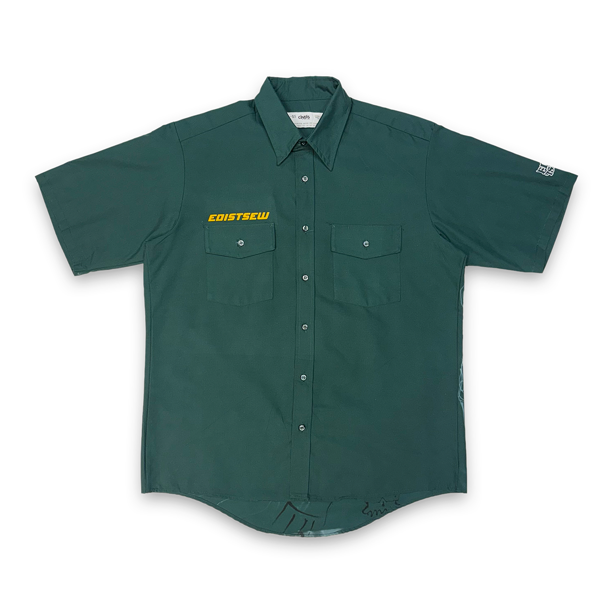 1 OF 1 VINTAGE AIRBRUSH TSEW ILLUSTRATION BUTTON DOWN WORK SHIRT