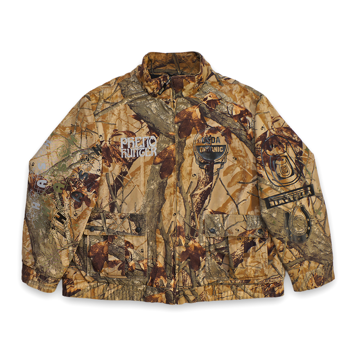 1 OF 1 "EDISTSEW X ALL MY HATS ARE DEAD" PHENO HUNTER CAMO JACKET