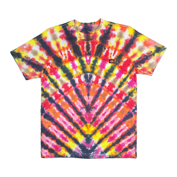 TIE DYE SS DICKIES POCKET TEE - MEDIUM