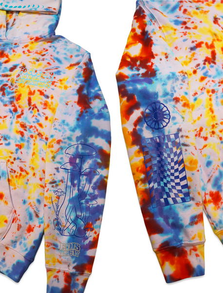 HEAVYWEIGHT MADE IN USA "FOCUS ON YOUR CROPS" HOODIE (FIRE IN THE SKY) LARGE