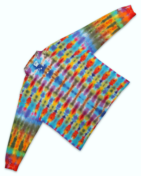 1 OF 1 LS LACOSTE DNA TIE DYE POLO