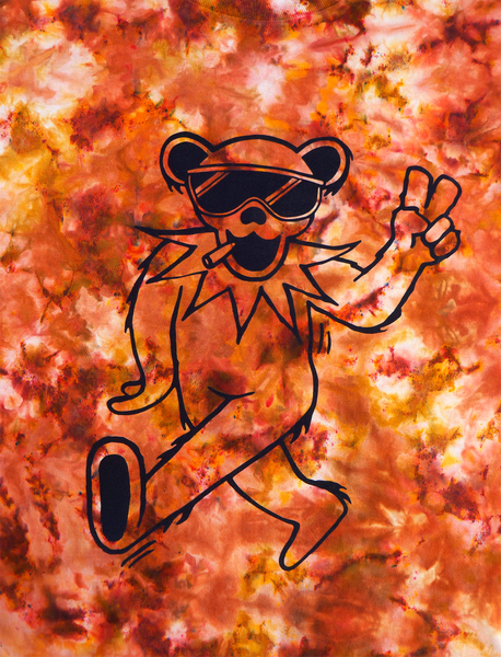 1 OF 1 "PEACE BEAR" ICE DYE SS TEE "BLACK & RED" 2