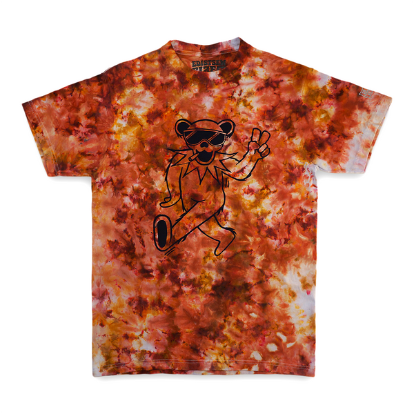 1 OF 1 "PEACE BEAR" ICE DYE SS TEE "BLACK & RED" 2