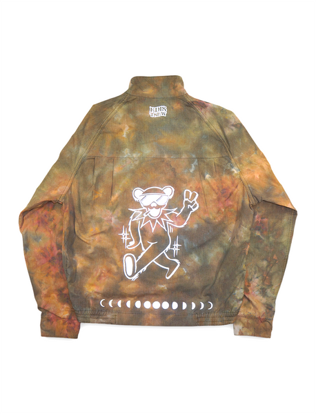 1 OF 1 VINTAGE "EDISTSEW X ALL MY HATS ARE DEAD" ICE DYED JACKET