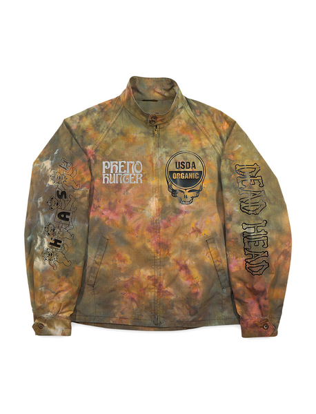 1 OF 1 VINTAGE "EDISTSEW X ALL MY HATS ARE DEAD" ICE DYED JACKET