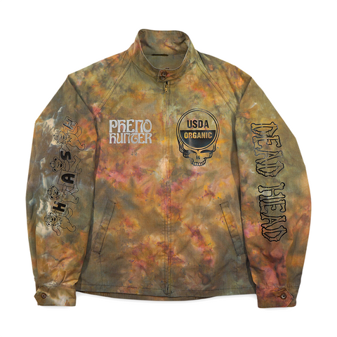 1 OF 1 VINTAGE "EDISTSEW X ALL MY HATS ARE DEAD" ICE DYED JACKET