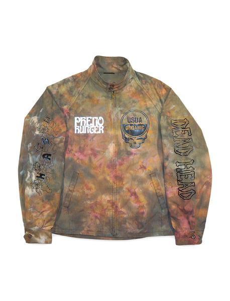 1 OF 1 VINTAGE "EDISTSEW X ALL MY HATS ARE DEAD" ICE DYED JACKET