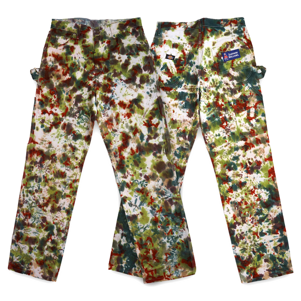 MADE TO ORDER TIE DYE SHERWIN WILLIAMS PAINTERS PANTS (RUSTY CAMO)
