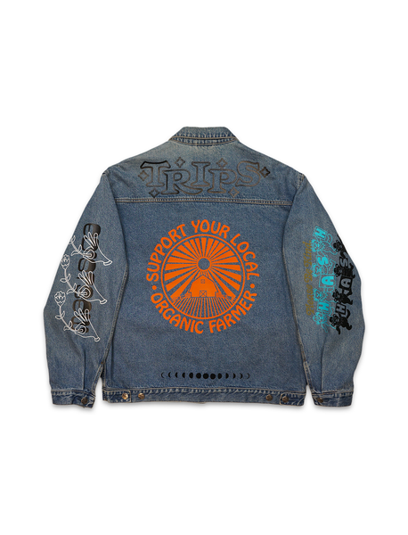 1 OF 1 AMHAD X EDISTSEW UPCYCLED DENIM "ORGANIC CROPS" JACKET