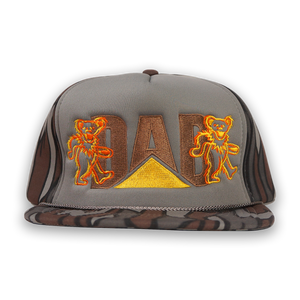 1 OF 1 VINTAGE FOAM "DAB BEARS" TRUCKER SNAPBACK HAT (TREE BARK CAMO)