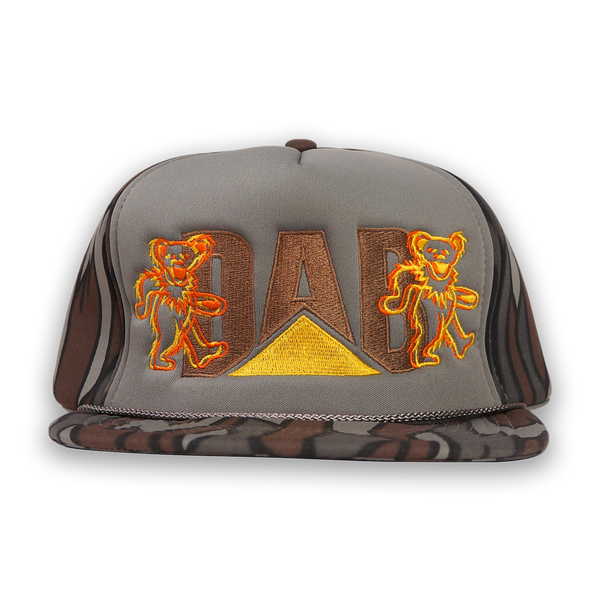 1 OF 1 VINTAGE FOAM "DAB BEARS" TRUCKER SNAPBACK HAT (TREE BARK CAMO)