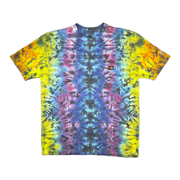 TIE DYE SS DICKIES POCKET TEE - LARGE