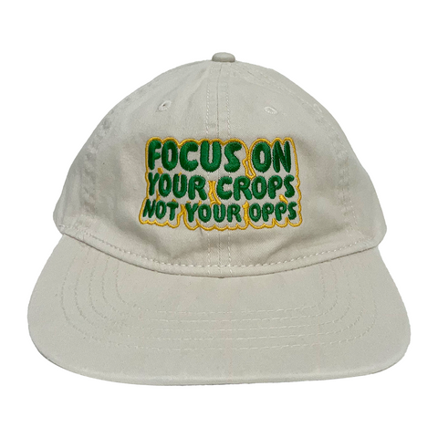 "FOCUS ON YOUR CROPS" BEIGE CAP