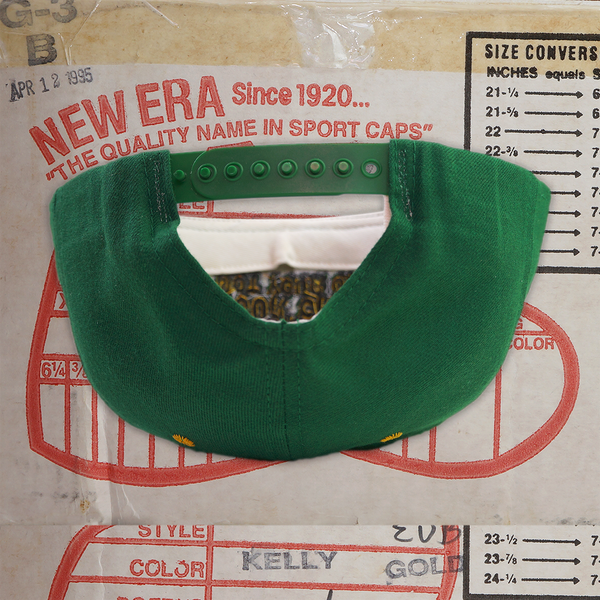 VINTAGE DS "FOCUS ON YOUR CROPS" NEW ERA SNAPBACK CAP (KELLY GREEN & YELLOW GOLD)