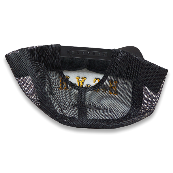 "HASH MASH" MESH CAPTAIN CAP (BLACK)