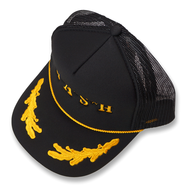 "HASH MASH" MESH CAPTAIN CAP (BLACK)