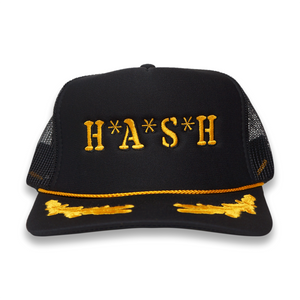 "HASH MASH" MESH CAPTAIN CAP (BLACK)