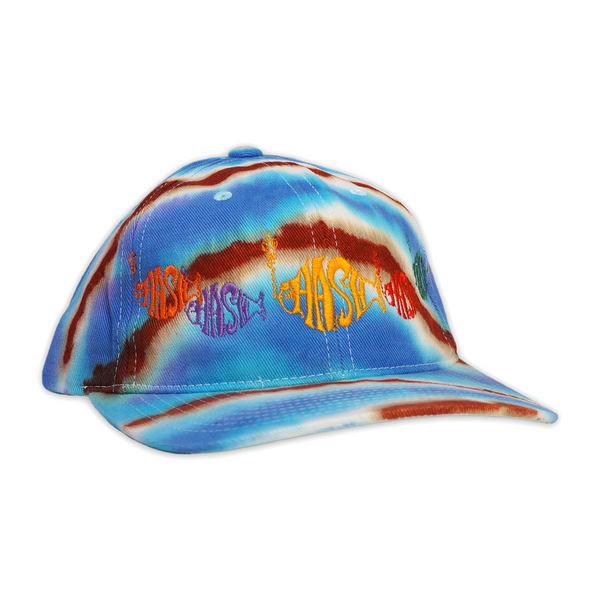 1 OF 1 TIEDYE "SCHOOL OF FISH" STRAP BACK CAP OCEAN CORAL