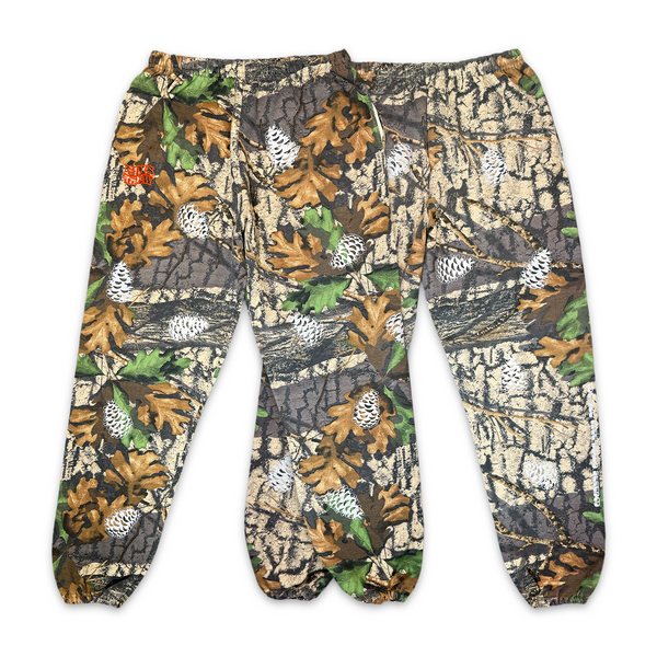 VINTAGE REFLECTIVE TRE BARK BIG WOODS CAMO "PINE CONE" SWEATPANTS