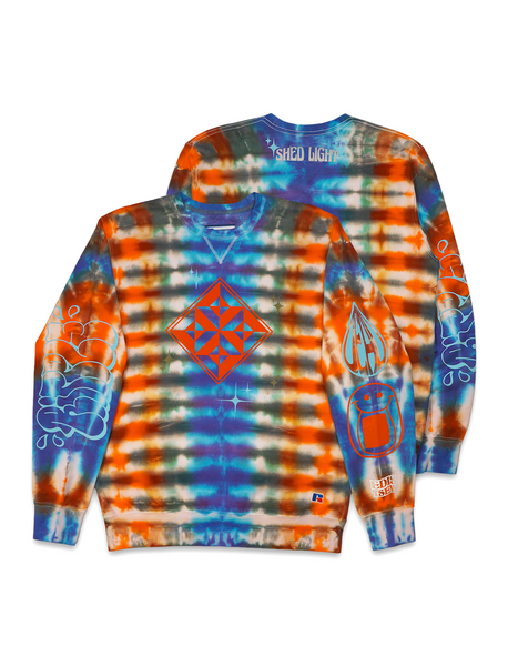 1 OF 1 //  "RIPPLE" TIE DYE CREWNECK - MEDIUM
