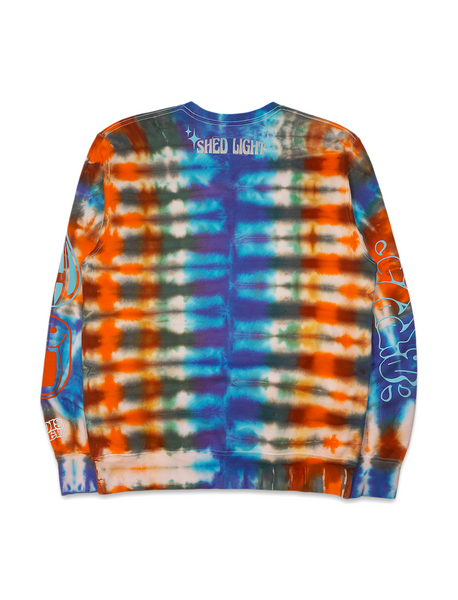 1 OF 1 //  "RIPPLE" TIE DYE CREWNECK - MEDIUM