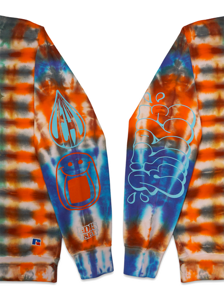 1 OF 1 //  "RIPPLE" TIE DYE CREWNECK - MEDIUM