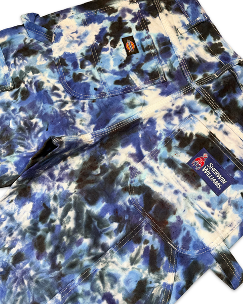 1 OF 1 TIE DYE SHERWIN WILLIAMS PAINTERS PANTS #1 (MIDNIGHT BLUE)
