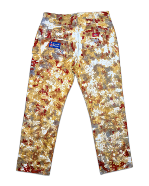 1 OF 1 TIE DYE SHERWIN WILLIAMS PAINTERS PANTS #4 (DESERT SAND)