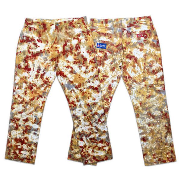 1 OF 1 TIE DYE SHERWIN WILLIAMS PAINTERS PANTS #3 (DESERT SAND)