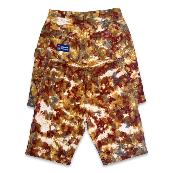 1 OF 1 TIE DYE SHERWIN WILLIAMS PAINTERS SHORTS #8 (DESERT SAND)