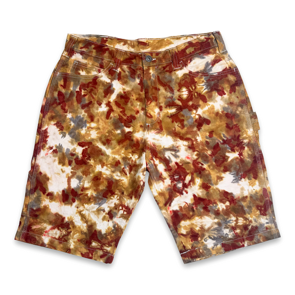 1 OF 1 TIE DYE SHERWIN WILLIAMS PAINTERS SHORTS #8 (DESERT SAND)