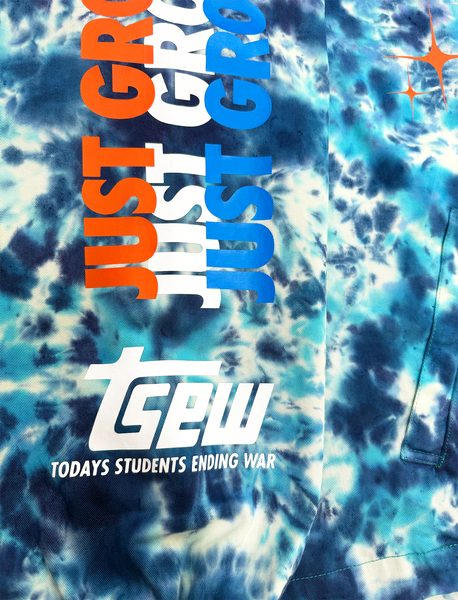 1 OF 1 VINTAGE UPCYCLED “PEACE TEAM” TIE DYE JACKET