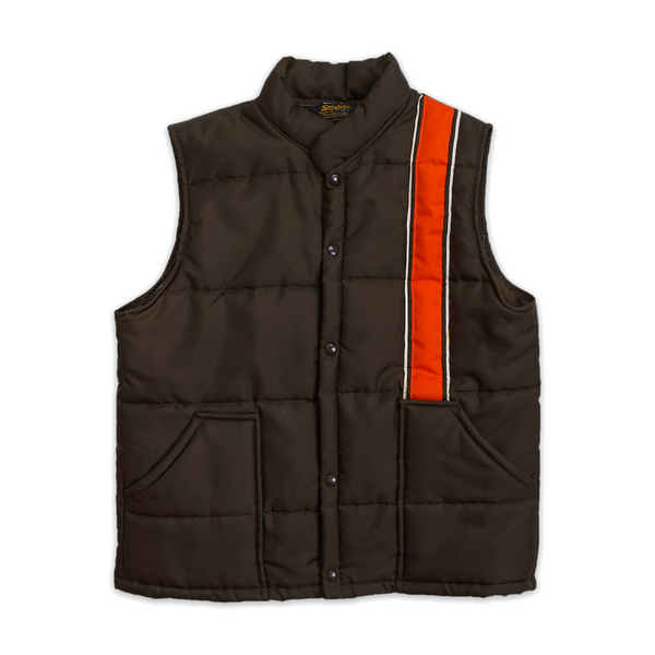 VINTAGE 1980'S "PUFFER" VEST (BROWN) LARGE