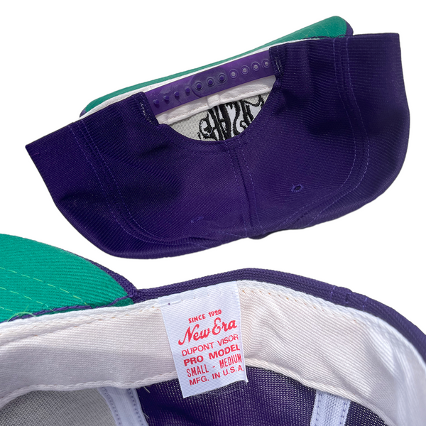VINTAGE DS "RATHER BE FISHING" NEW ERA CAP BLACK PURPLE