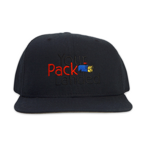 1 OF 1 VINTAGE "YOUR PACK LANDED" FITTED NEW ERA CAP DARK NAVY 7 1/8